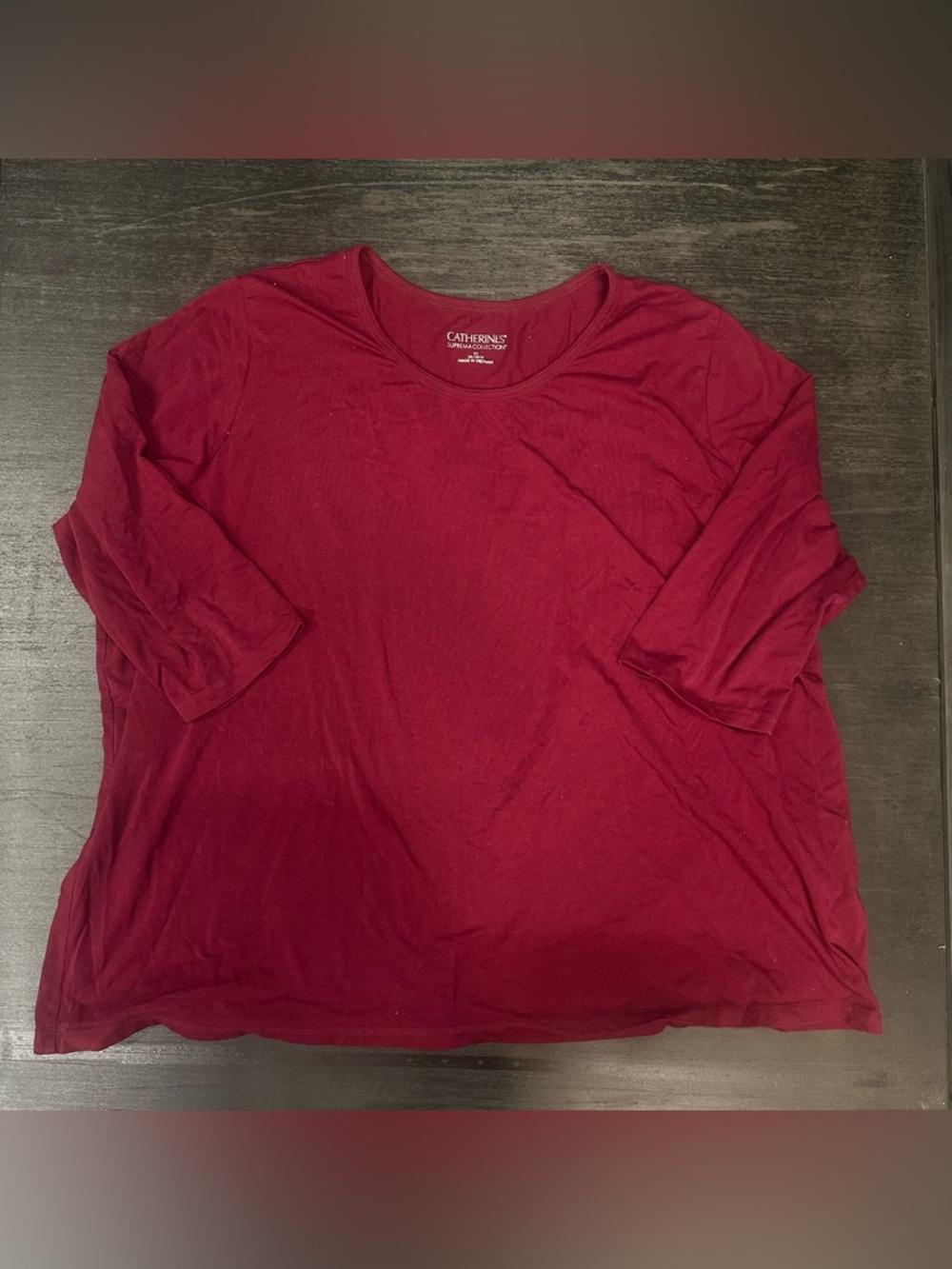 Catherine’s Suprema Maroon/Red Blouse 3X 26/28W